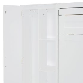 Queen Size Murphy Bed with Shelves, Drawers and LED Lights