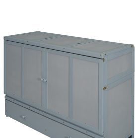 Queen Size Murphy Bed with USB Port and One Large Drawer