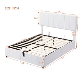 Full Size Upholstered Platform Bed with One Hydraulic Storage System 23 Full Size Upholstered Platform Bed with One Hydraulic Storage System
