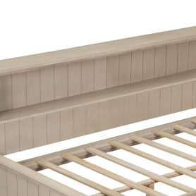 Twin Size Wood Daybed with Storage Shelves and 3 Drawers