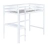 Twin Size High Loft Bed With Safety Guardrail, Built-in Desk, Ladder