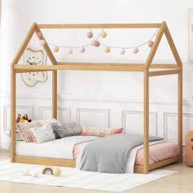 Wooden Twin Size House Bed