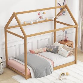 Wooden Twin Size House Bed