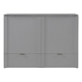 Full Size Murphy Bed with drawer and a set of Sockets & USB Ports, Pulley Structure Design