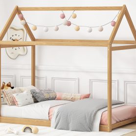Wooden Twin Size House Bed