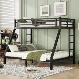 Metal Twin XL over Queen Bunk Bed for Teens and Adult