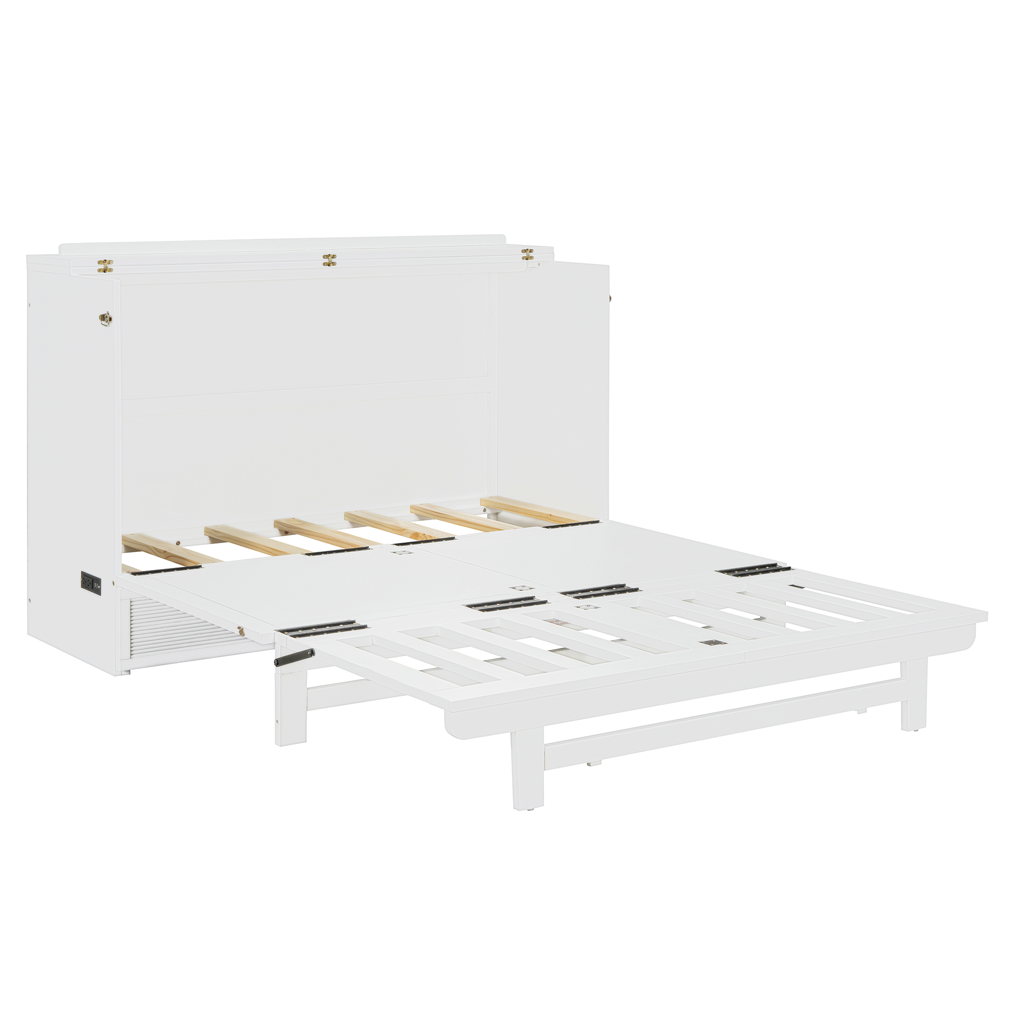 Queen Size Murphy Bed with Large Drawer, USB Ports and Outlets 12 Queen Size Murphy Bed with Large Drawer, USB Ports and Outlets