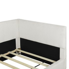 Twin Size L-Shaped Corduroy Daybed