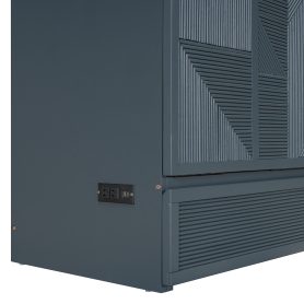 Full Size Murphy Bed with Large Drawer, USB Ports and Outlets