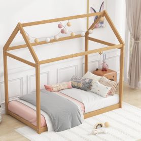 Wooden Twin Size House Bed