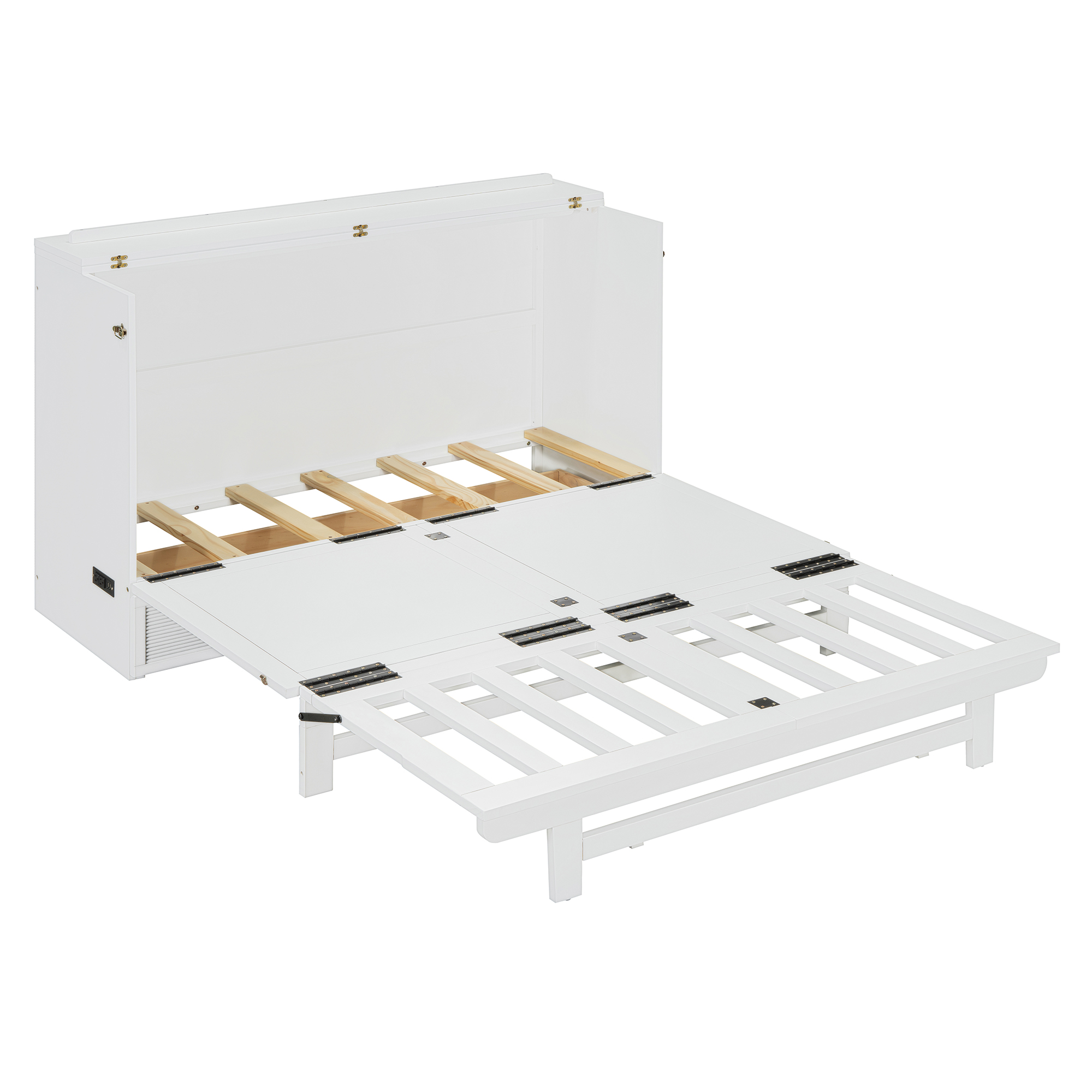 Queen Size Murphy Bed with Large Drawer, USB Ports and Outlets 13 Queen Size Murphy Bed with Large Drawer, USB Ports and Outlets