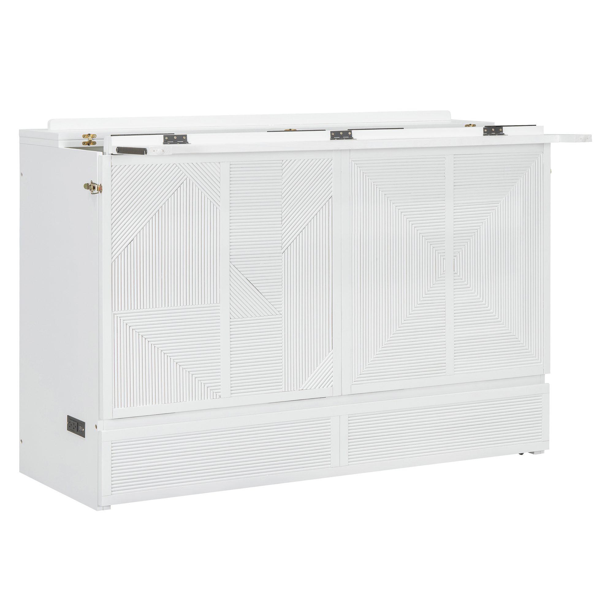 Queen Size Murphy Bed with Large Drawer, USB Ports and Outlets 11 Queen Size Murphy Bed with Large Drawer, USB Ports and Outlets