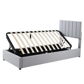 Twin Size Upholstered Platform Bed With A Hydraulic Storage System 28 Twin Size Upholstered Platform Bed With A Hydraulic Storage System