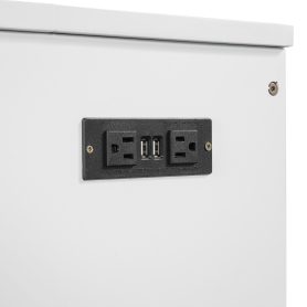 Queen Size Murphy Bed with Drawer and a set of Sockets & USB Ports, Pulley Structure Design