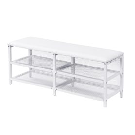 Twin Size Metal Platform Bed With Two-tier Storage Shelves and Storage Cabinet 21 Twin Size Metal Platform Bed With Two-tier Storage Shelves and Storage Cabinet