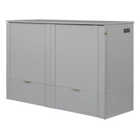 Queen Size Murphy Bed with drawer and a set of Sockets & USB Ports, Pulley Structure Design