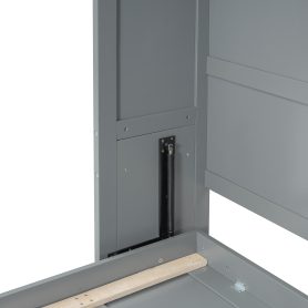 Queen Size Murphy Bed Wall Bed with Top Cabinets & Wine Rack