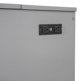 Queen Size Murphy Bed with drawer and a set of Sockets & USB Ports, Pulley Structure Design