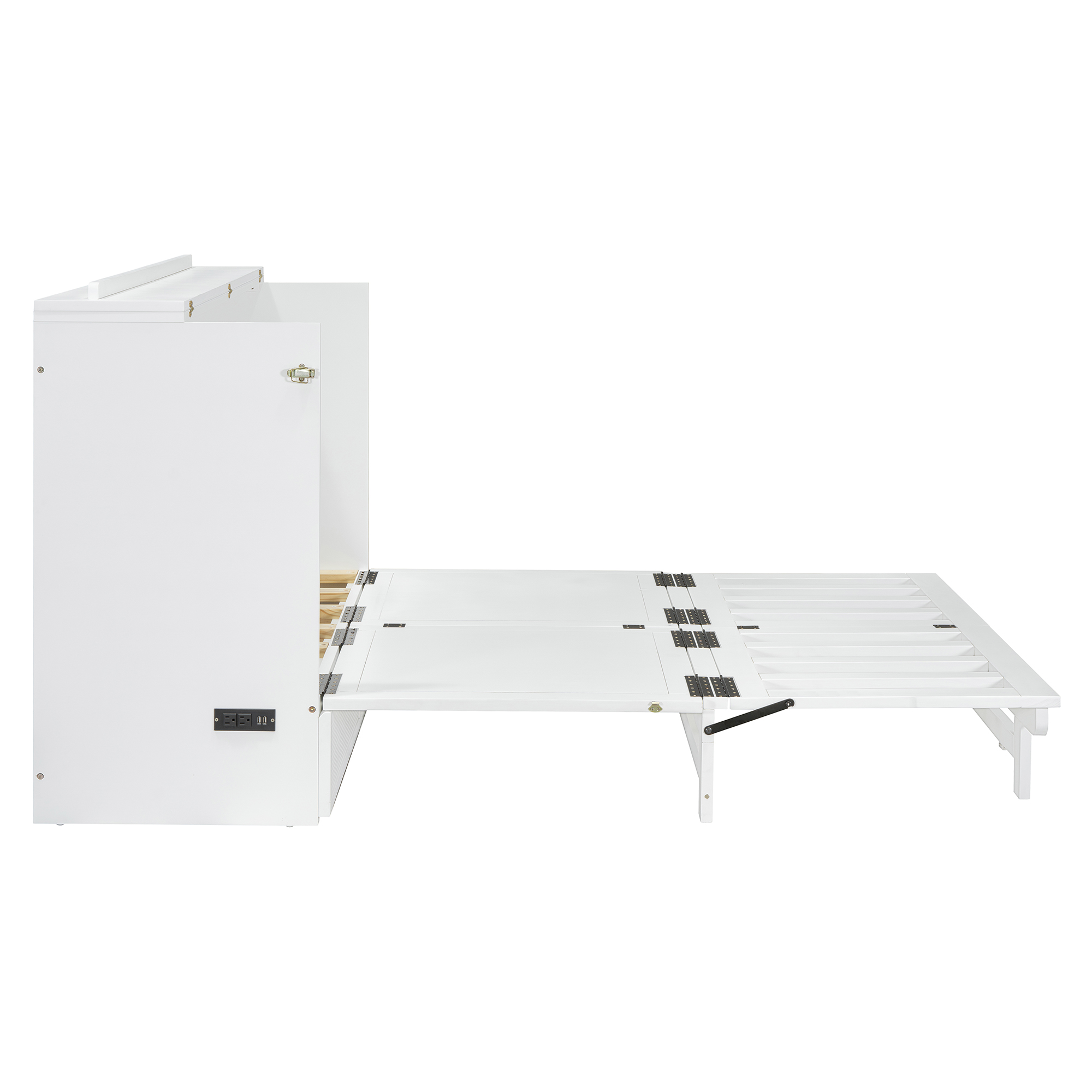 Queen Size Murphy Bed with Large Drawer, USB Ports and Outlets 15 Queen Size Murphy Bed with Large Drawer, USB Ports and Outlets