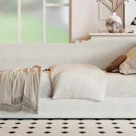 Twin Size L-Shaped Corduroy Daybed