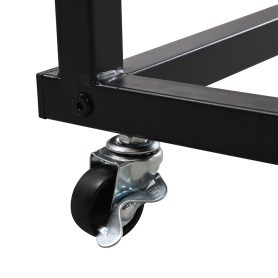 Full Size Metal Daybed With Movable Desk, Metal Grid, Shelves And Clothes Hanger