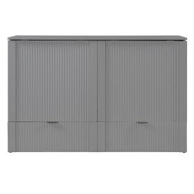 Queen Size Murphy Bed with drawer and a set of Sockets & USB Ports, Pulley Structure Design