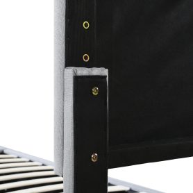 King Size Upholstered Platform Bed with a Hydraulic Storage System