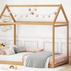 Wooden Twin Size House Bed