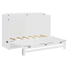 Queen Size Murphy Bed with Large Drawer, USB Ports and Outlets 37 Queen Size Murphy Bed with Large Drawer, USB Ports and Outlets