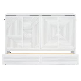 Queen Size Murphy Bed with Large Drawer, USB Ports and Outlets 30 Queen Size Murphy Bed with Large Drawer, USB Ports and Outlets