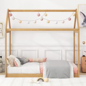 Wooden Twin Size House Bed