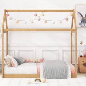 Wooden Twin Size House Bed
