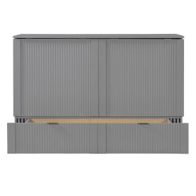 Queen Size Murphy Bed with drawer and a set of Sockets & USB Ports, Pulley Structure Design