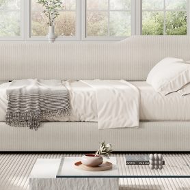 Twin Size L-Shaped Corduroy Daybed