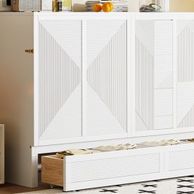 Queen Size Murphy Bed with Large Drawer, USB Ports and Outlets 47 Queen Size Murphy Bed with Large Drawer, USB Ports and Outlets