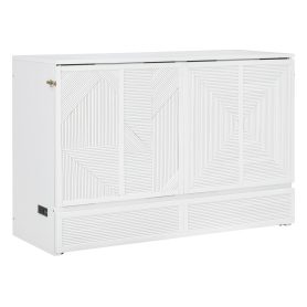 Queen Size Murphy Bed with Large Drawer, USB Ports and Outlets 32 Queen Size Murphy Bed with Large Drawer, USB Ports and Outlets