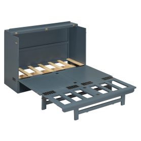 Full Size Murphy Bed with Large Drawer, USB Ports and Outlets