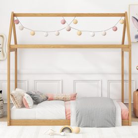 Wooden Twin Size House Bed