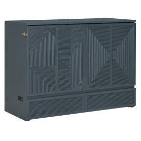 Full Size Murphy Bed with Large Drawer, USB Ports and Outlets