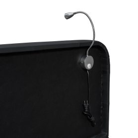 Queen Size PU Upholstered Platform Bed with 2 Reading Lights