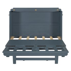 Full Size Murphy Bed with Large Drawer, USB Ports and Outlets