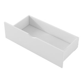 Wood Twin Size Platform Bed with Guardrail and 2 Drawers