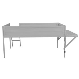 Wood Full Size Gaming Loft Bed with Desk and LED