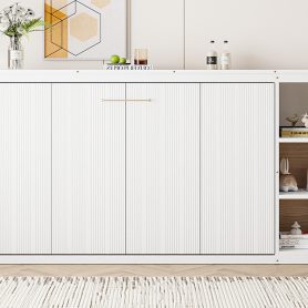 Twin Size Murphy Bed with Bookshelf