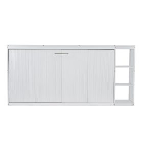 Twin Size Murphy Bed with Bookshelf