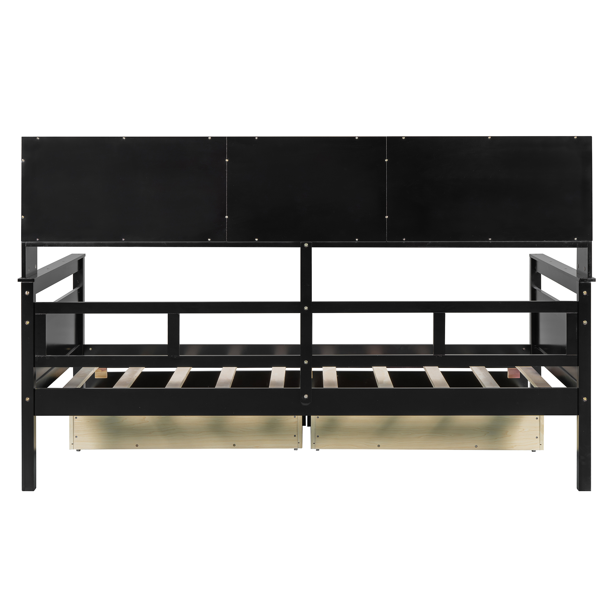 Twin Size Daybed With Bedside Shelves And Two Drawers 11 Twin Size Daybed With Bedside Shelves And Two Drawers