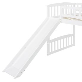 Twin Size Loft Bed With Slide And Ladder