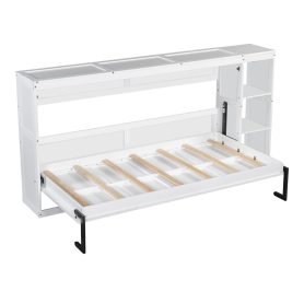 Twin Size Murphy Bed with Bookshelf