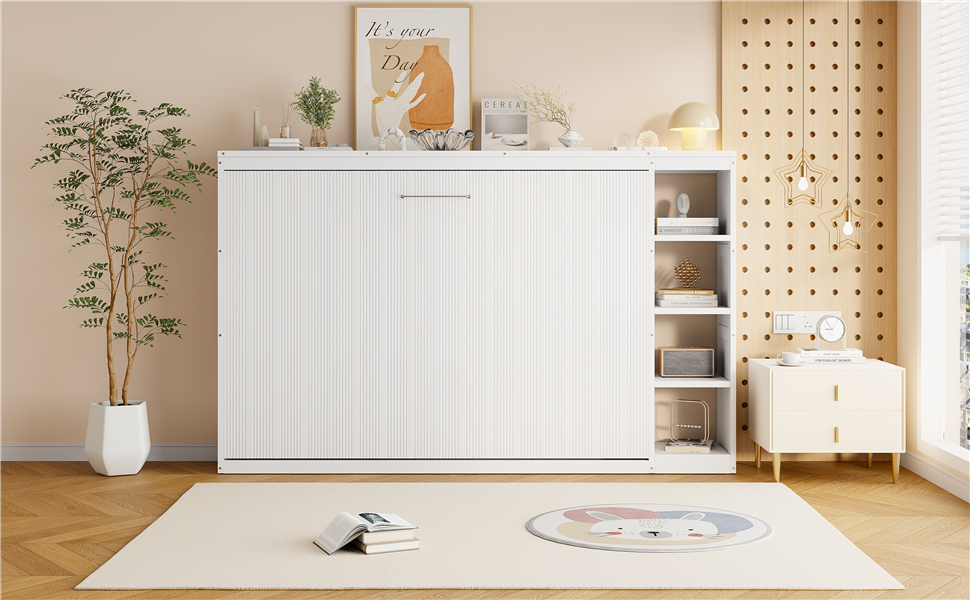 Full Size Murphy Bed with Bookshelf 21 Full Size Murphy Bed with Bookshelf