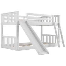 Twin Over Twin Bunk Bed With Convertible Slide And Ladder